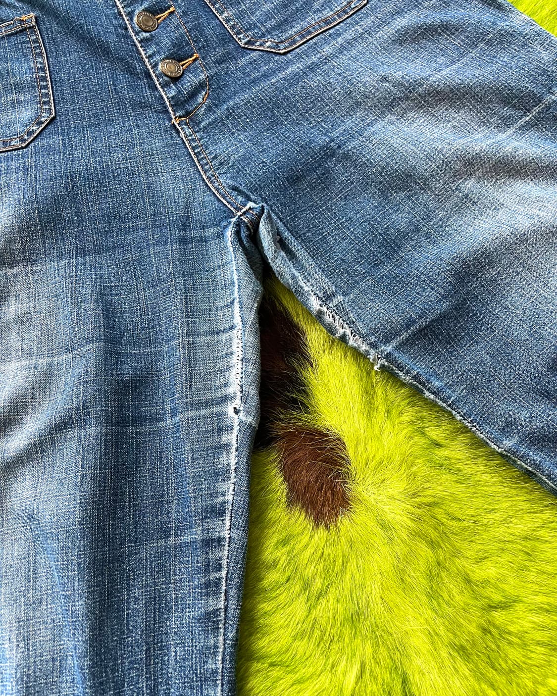 Old Western Lace-up Bell Bottom Jeans 상품이미지5