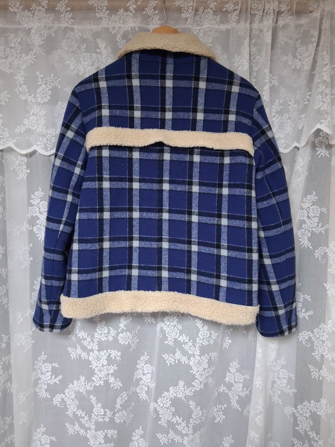 마이클제이콥스양모블루체크무스탕 상품이미지2