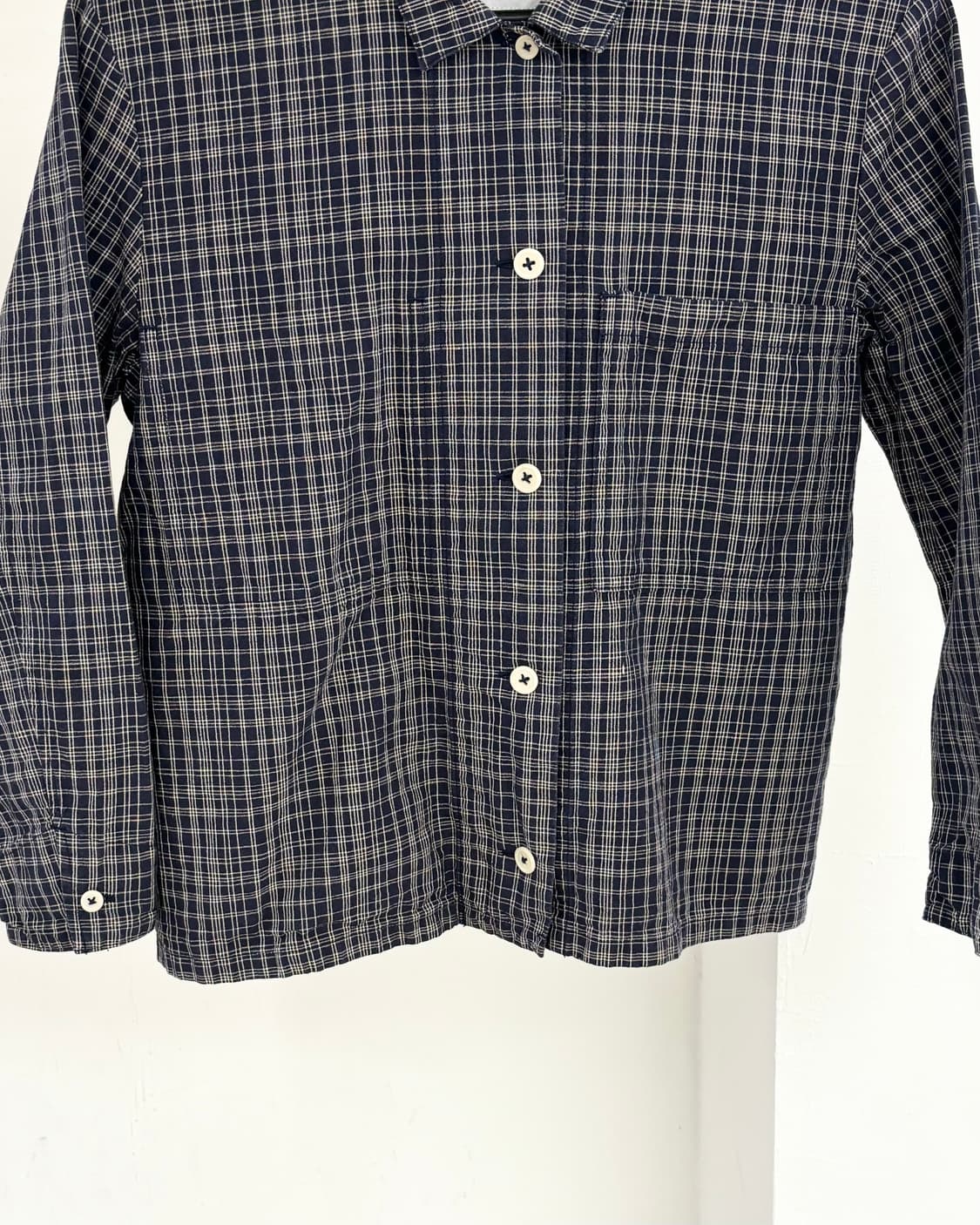 엠에이치엘 그레이 체크 셔츠 상품이미지5