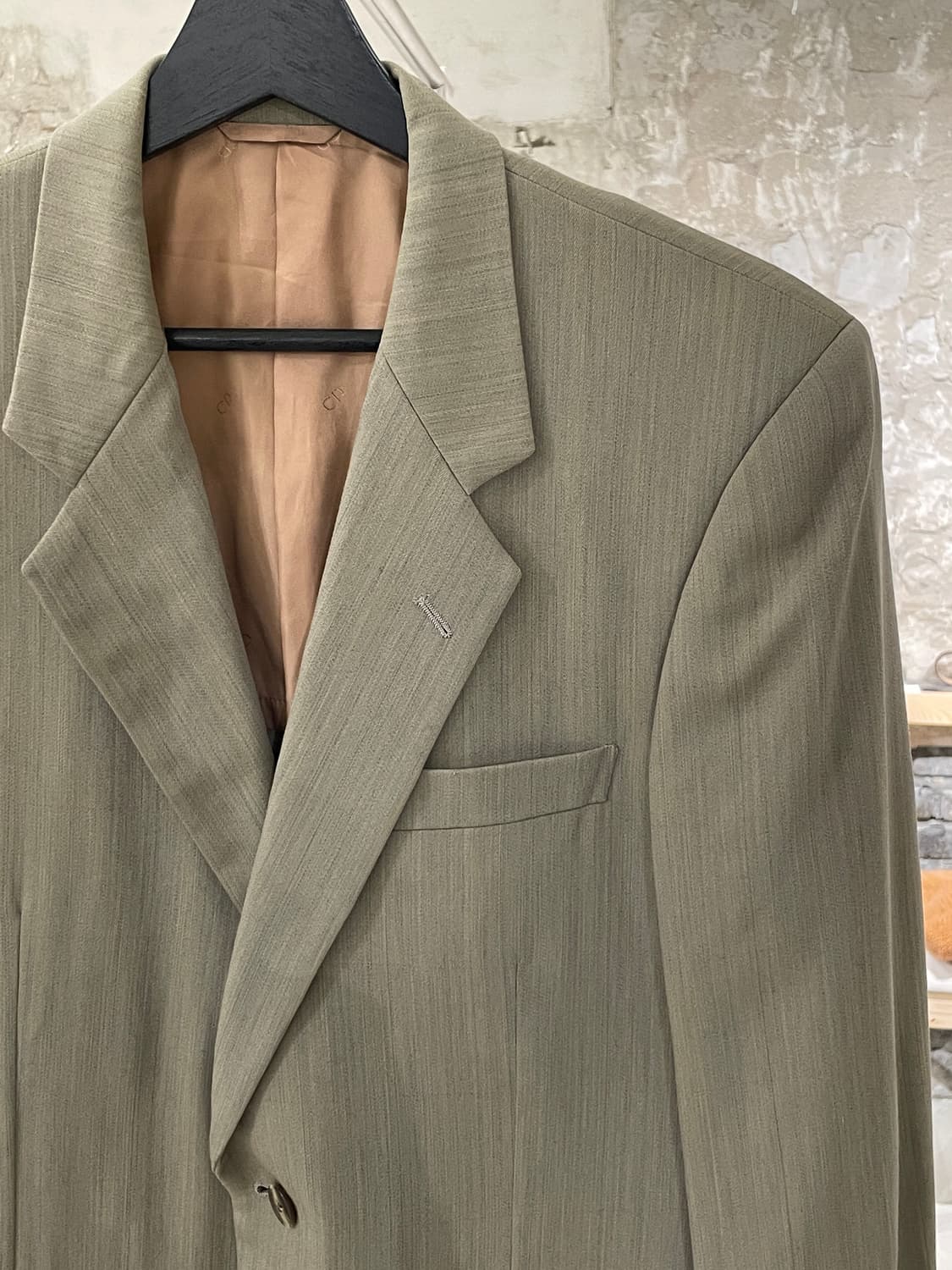 크리스찬 디올 무슈 라이트 카키 체크 2B 울 블레이저 상품이미지3