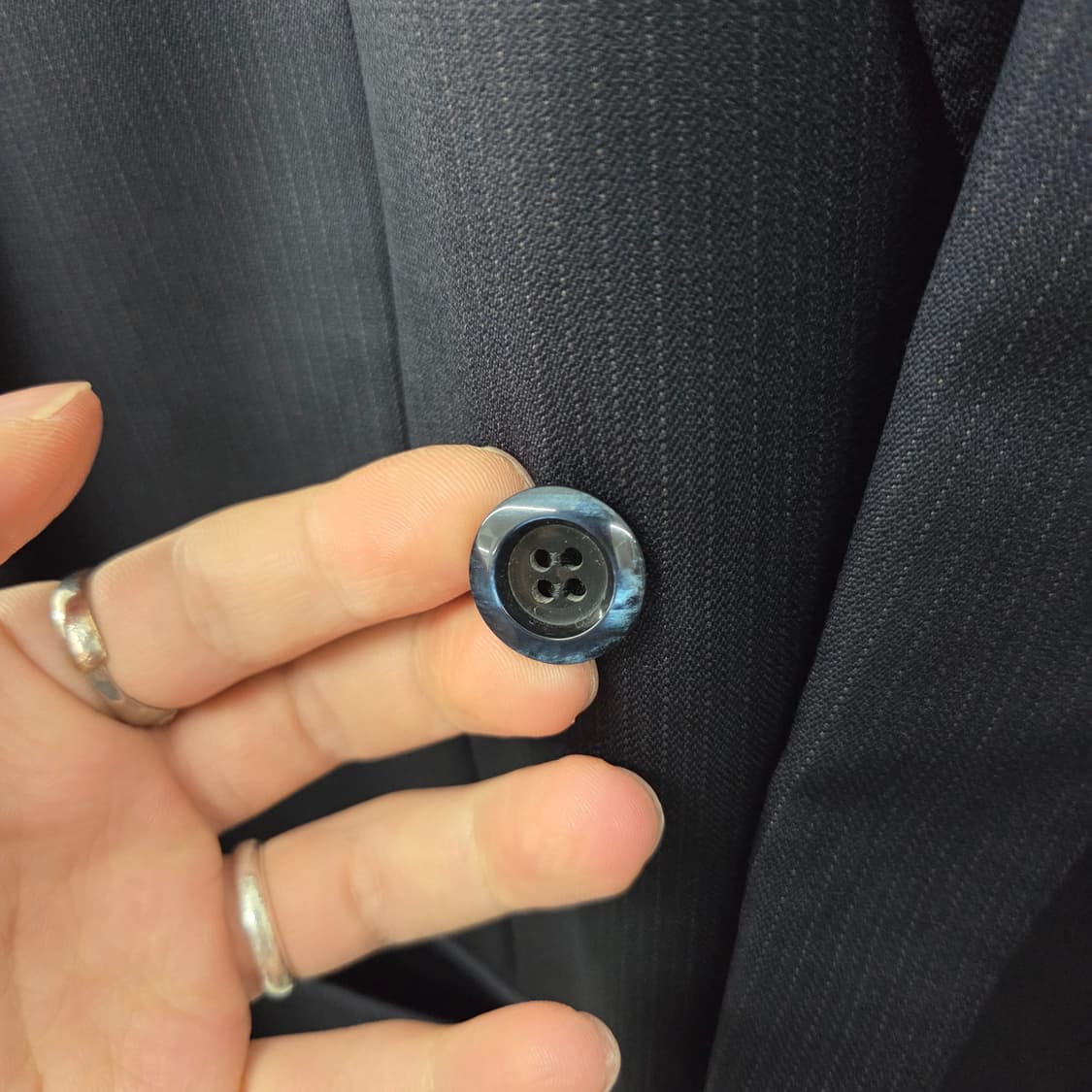 dunhill 던힐 블랙 더블 버튼 정장 자켓 남XL 상품이미지3