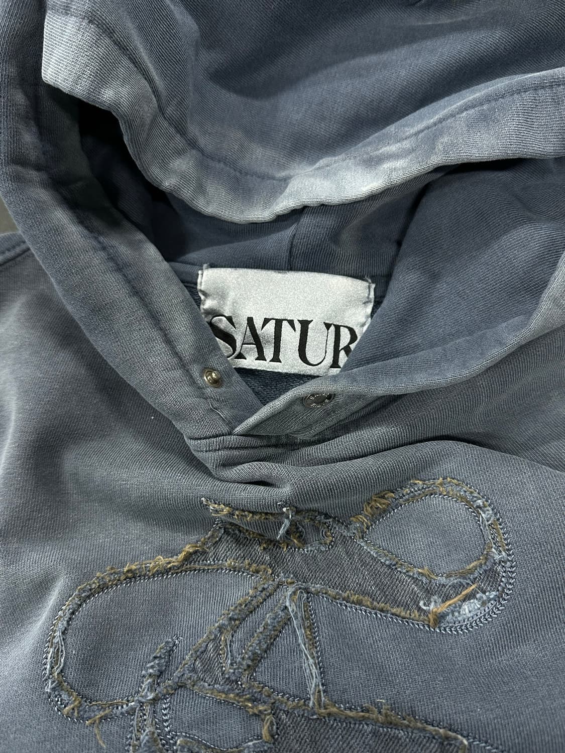  세터 캐주얼 헤리티지 아플리케 다잉 워시드 후드 상품이미지4