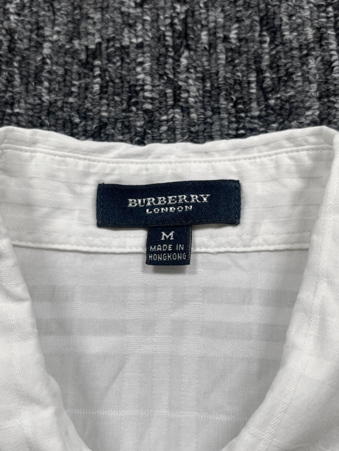 버버리 화이트 체크 셔츠 상품이미지4