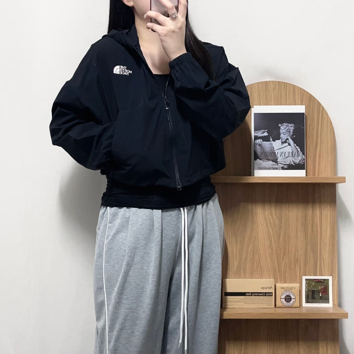 [정품] 노스페이스 블랙 투웨이 크롭 바막 [ M ] 상품이미지2