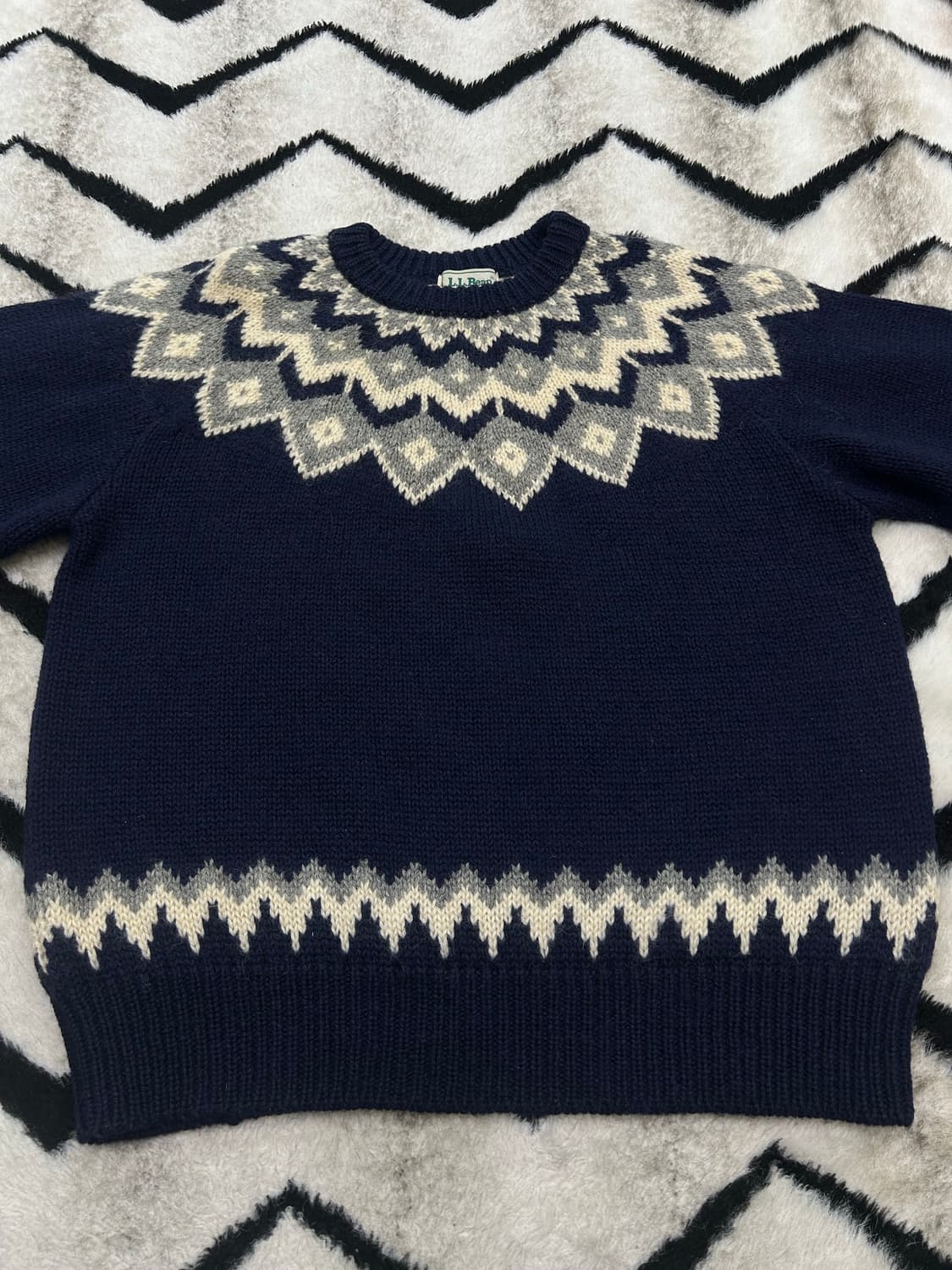[M]L.L.bean 노르딕 헤비울 니트/네이비 상품이미지3