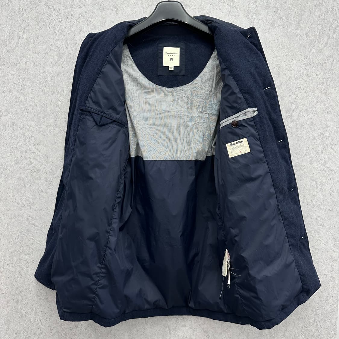 100 써스데이아일랜드 남자 웰론 울 코트 패딩 상품이미지3