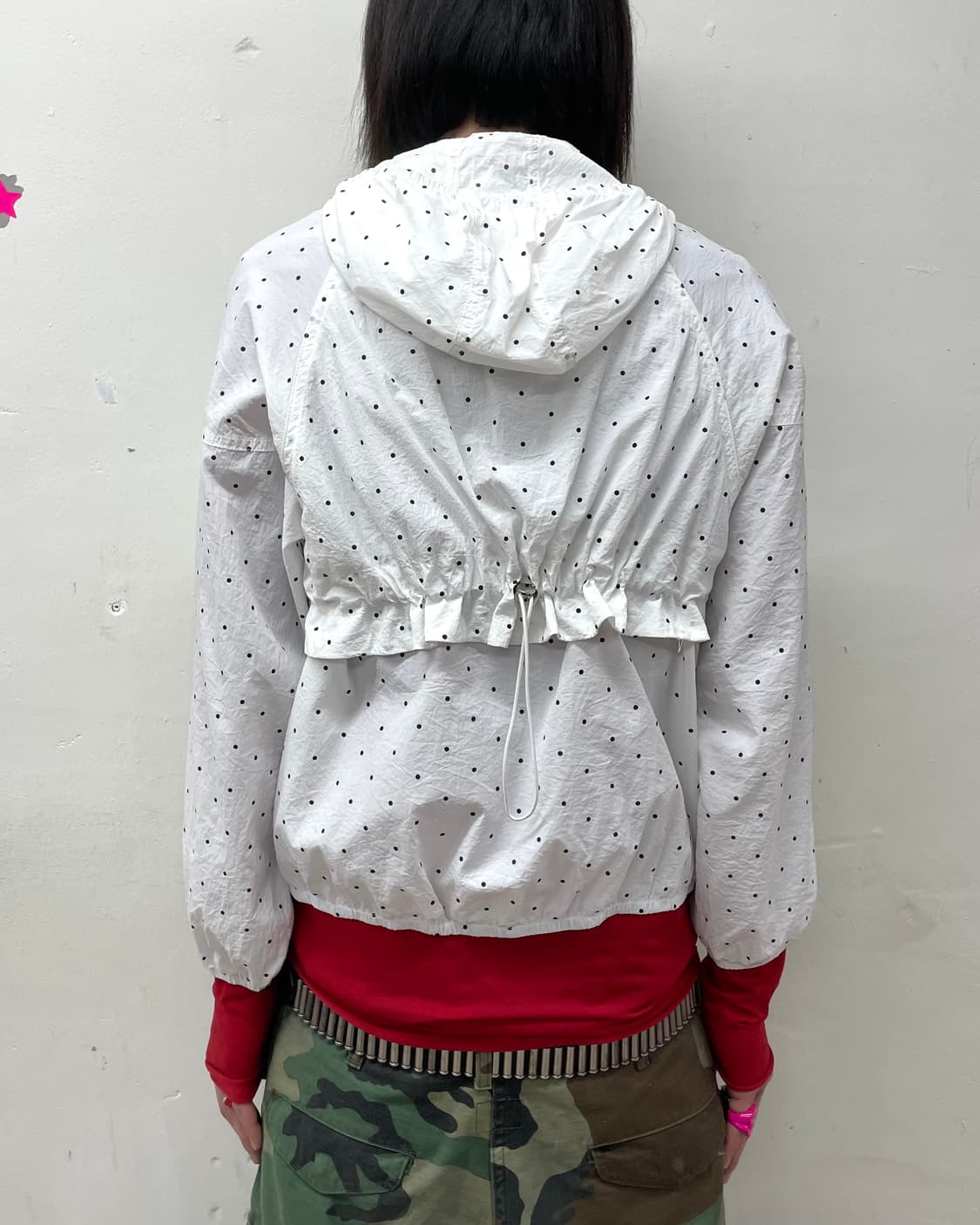  Black Dot White Windbreaker 상품이미지3