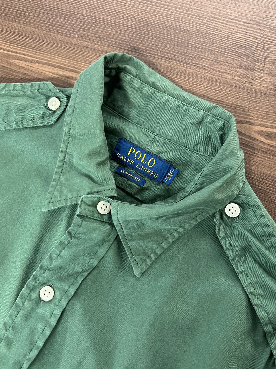 Polo Ralph Lauren 견장 포켓 밀리터리 솔리드 셔츠 상품이미지5