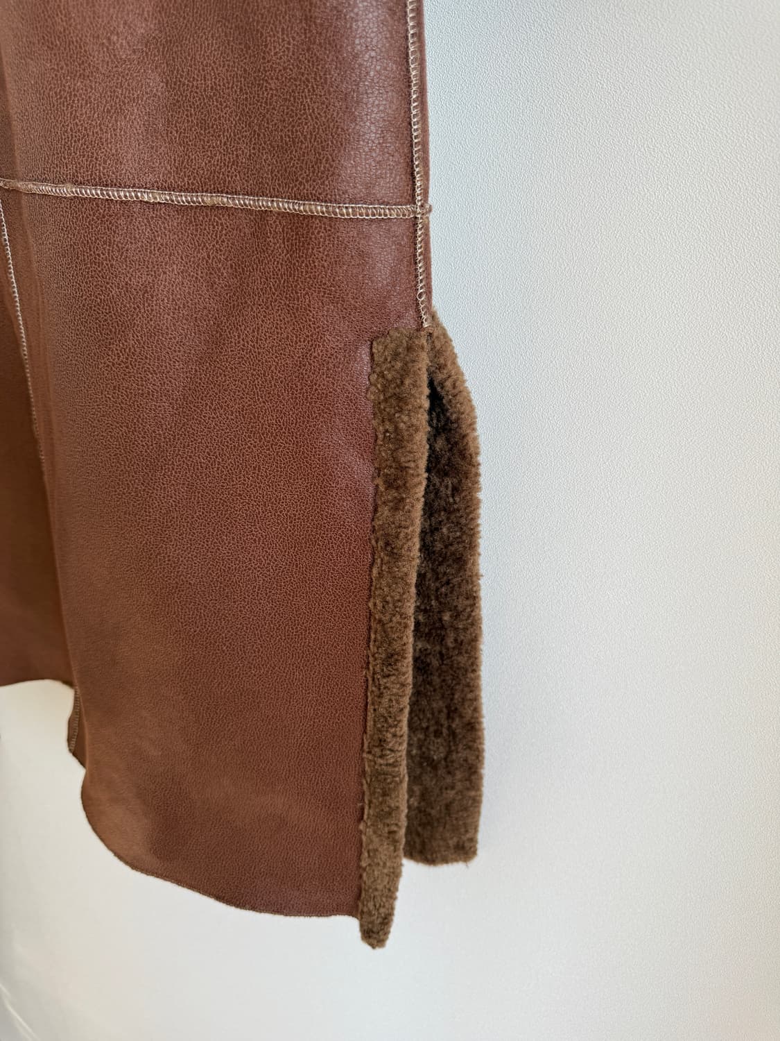 Pre owned 롱 코트 무스탕 상품이미지5