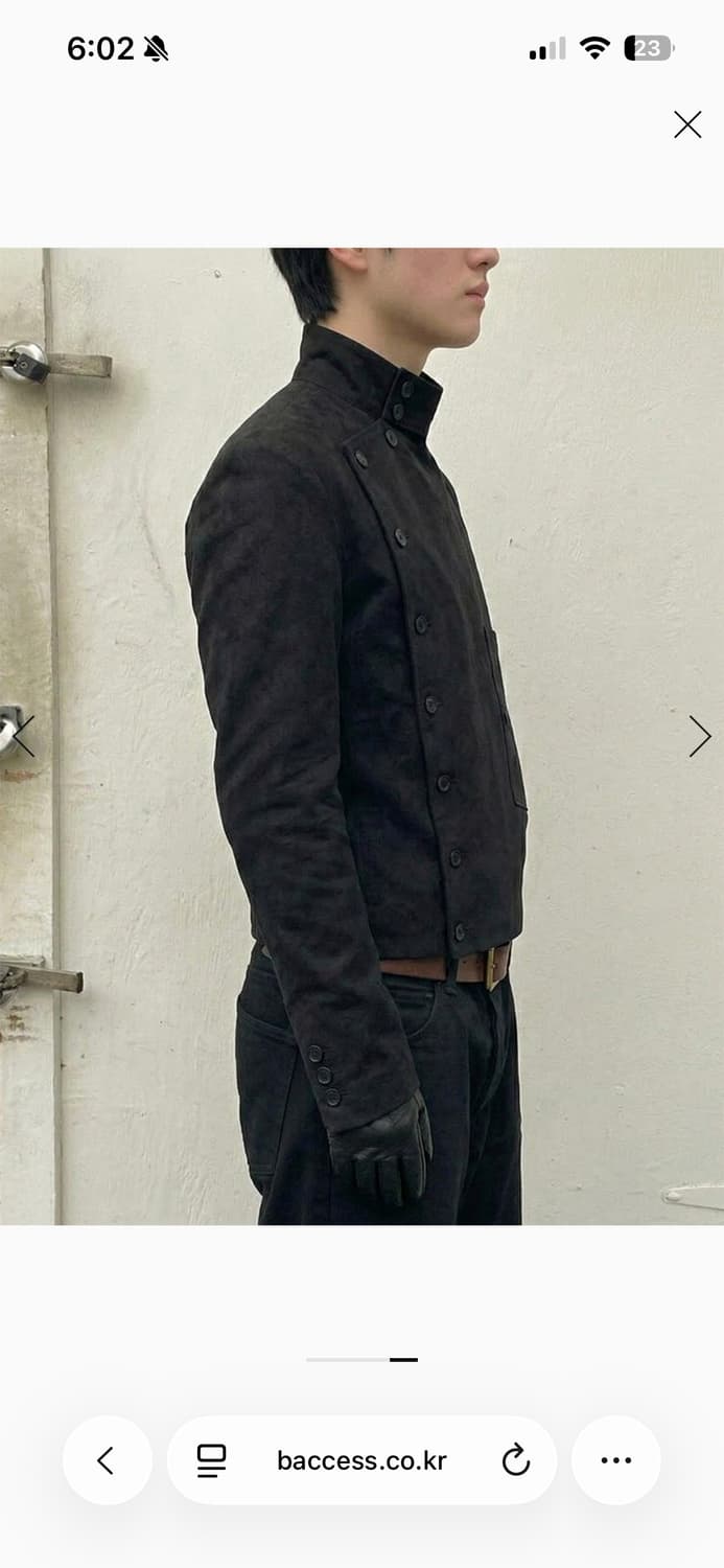 Asymmetric Stand Collar Jacket (Black) 상품이미지4