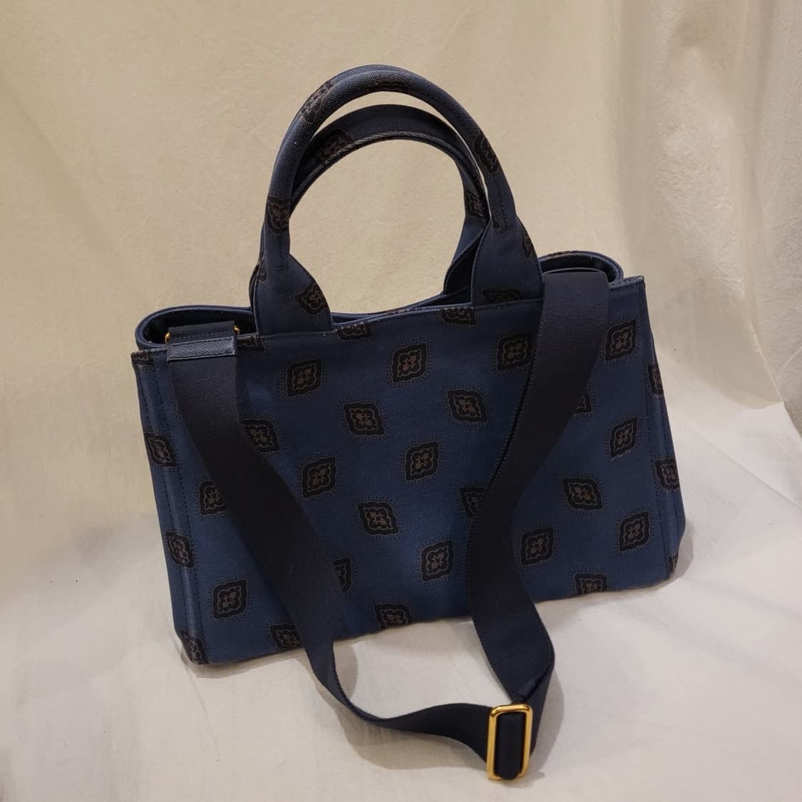 프라다 카나파 패턴 캔버스 토트백 가방 상품이미지5