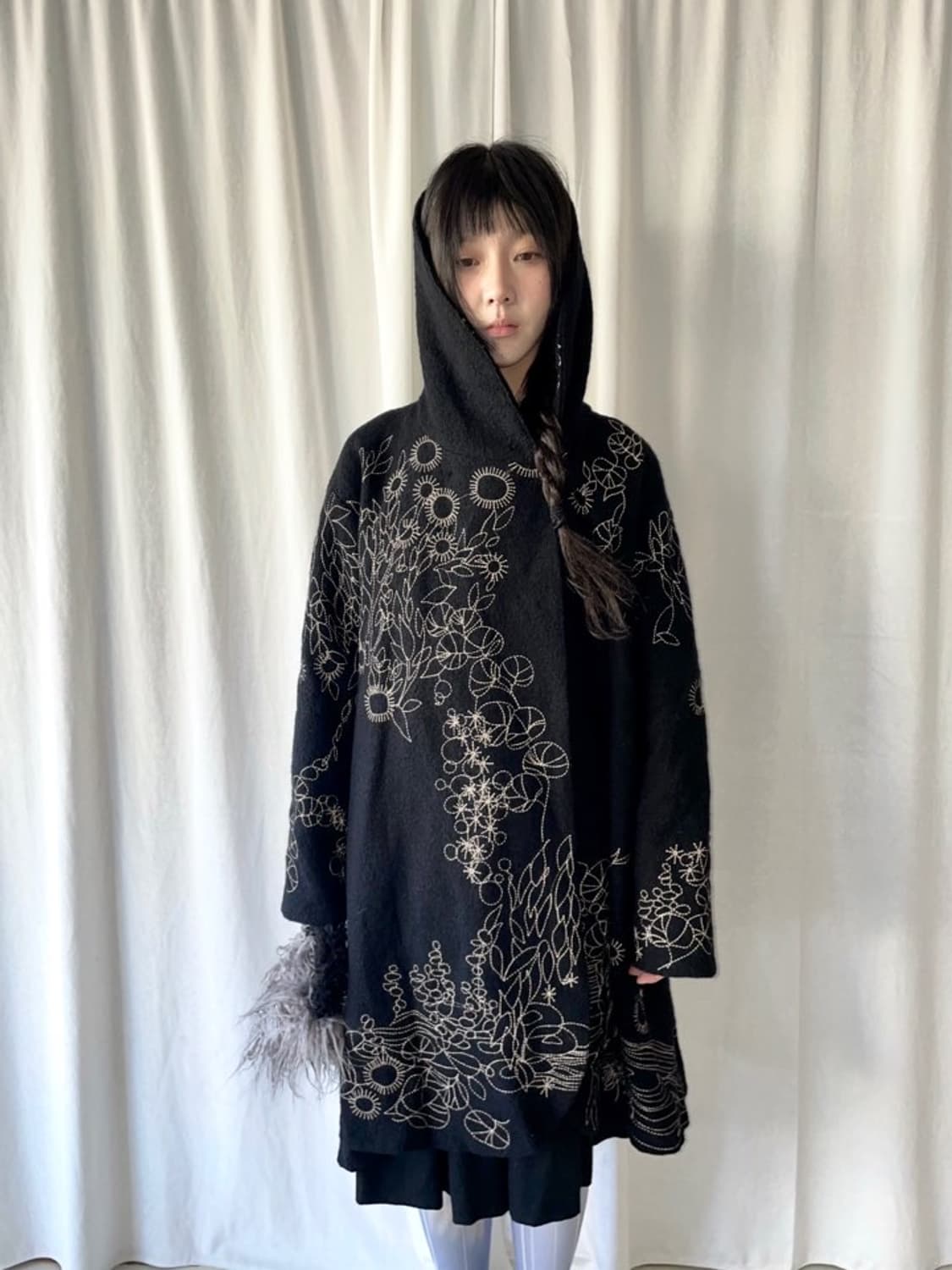 보타니컬 울 자수 코트 상품이미지3