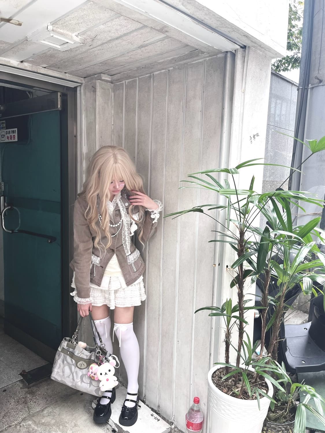 히메갸루 진주 로걀 레이스 자켓 상품이미지3