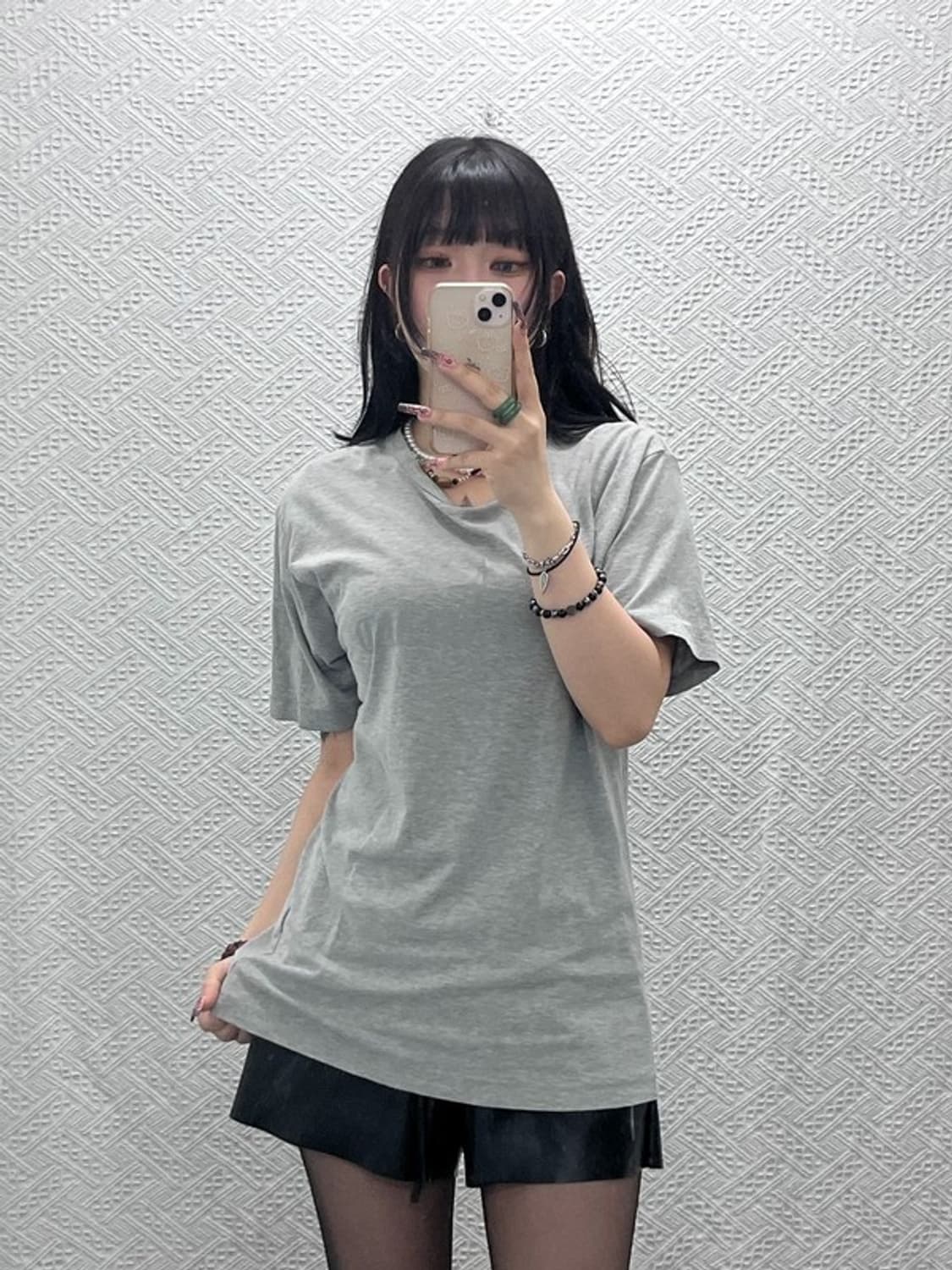 스톤아일랜드 빈티지 모던 캐주얼 무지 반팔티 M C12061 상품이미지1