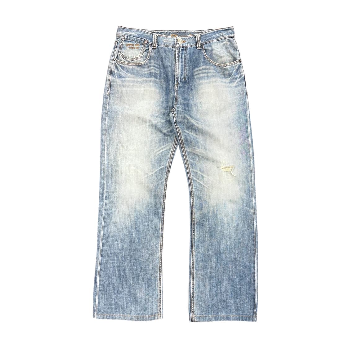 (33) 본더치 연청 와이드핏 데님 팬츠 상품이미지3