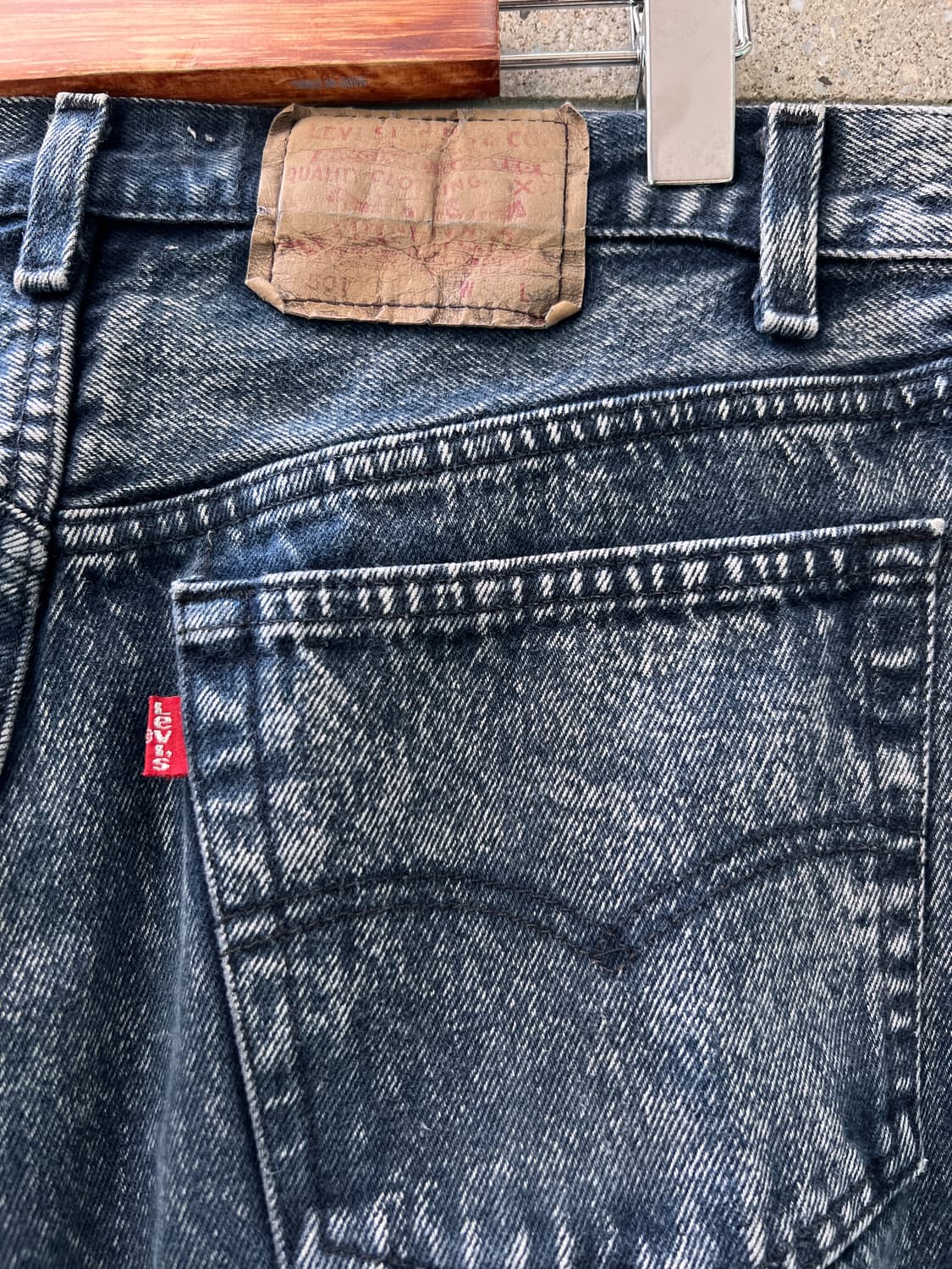[33]90's 리바이스 501 USA Made 빈티지 워싱 데님 팬츠 상품이미지5