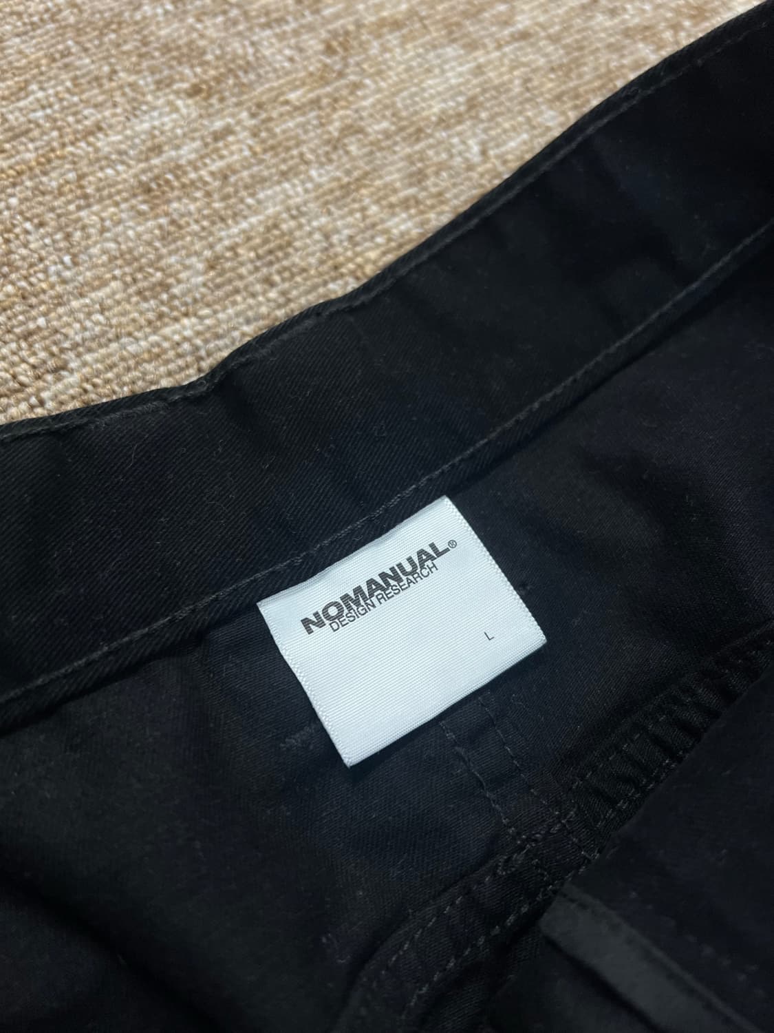 노매뉴얼 심볼 블랙 와이드 팬츠 L 상품이미지4