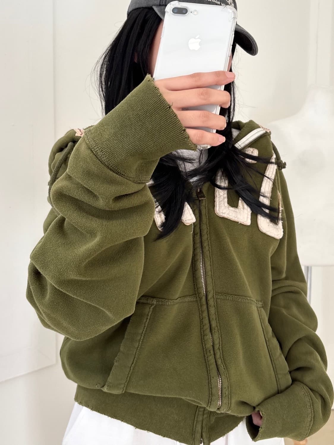 홀리스터 카키 후드집업 상품이미지2