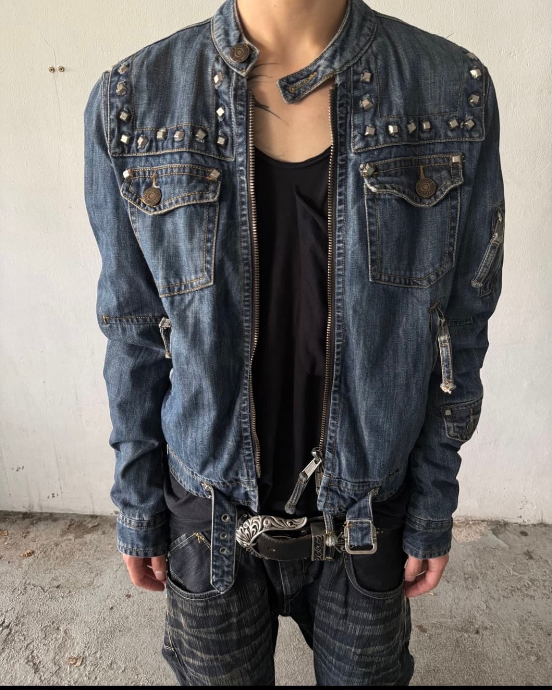 “The battle” 지져스 데님 스터드 자켓 상품이미지1