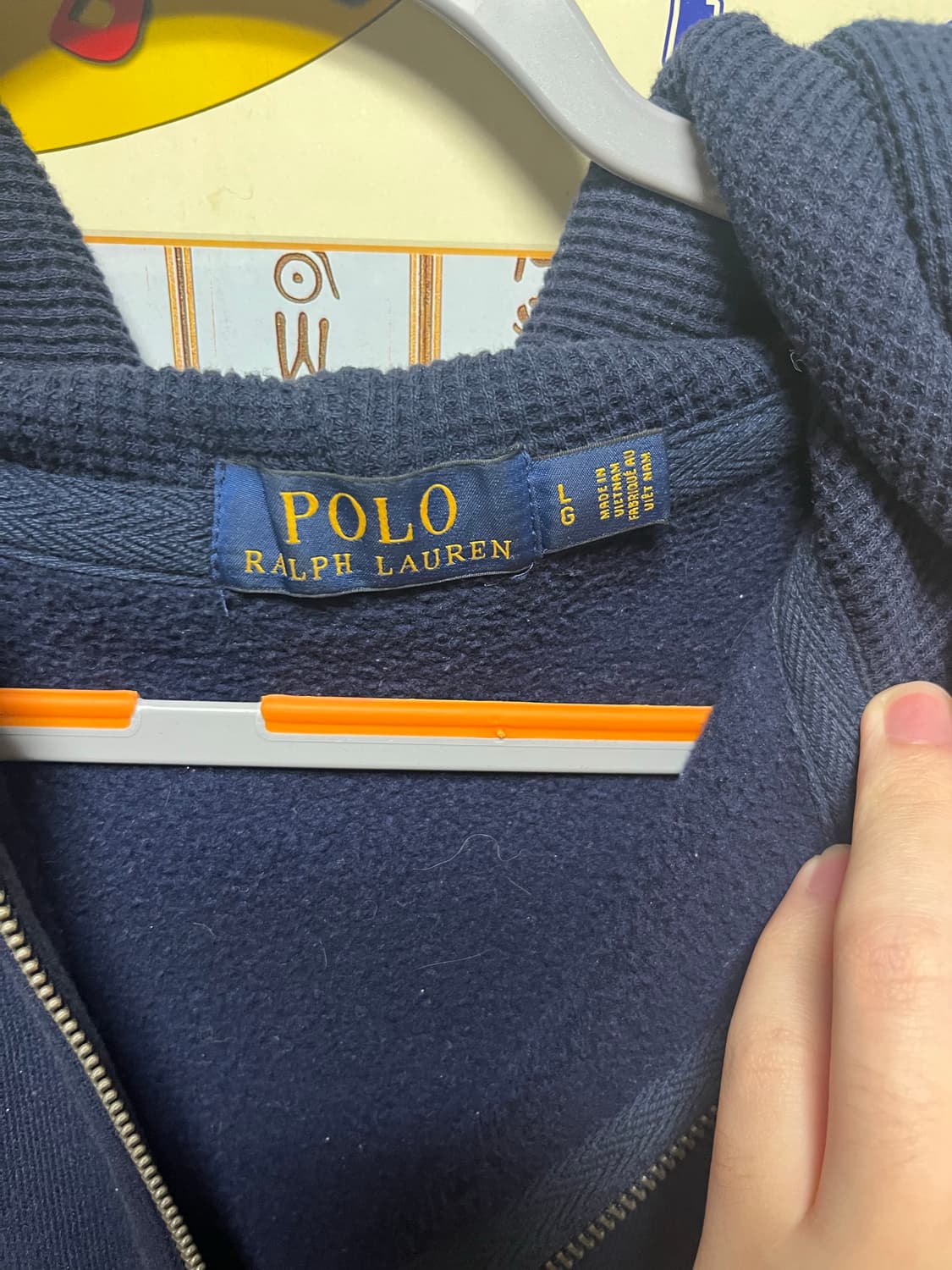 폴로 후드집업 네이비 상품이미지3