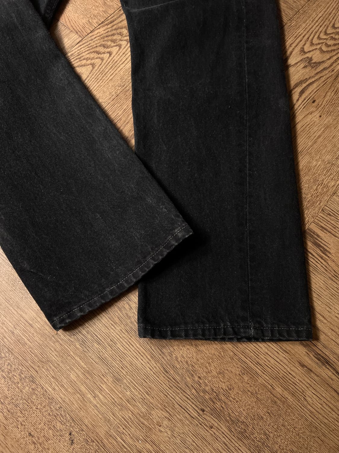 [30]90's 리바이스 501 USA Made 흑청 데님 팬츠 S16 상품이미지3