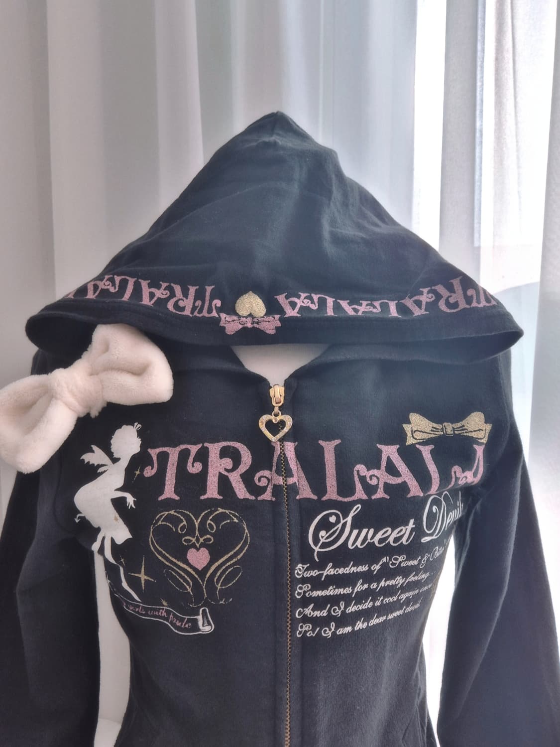 트랄라라 글리터 레터링 유일매물 후드집업 히메갸루 오네갸루 상품이미지2