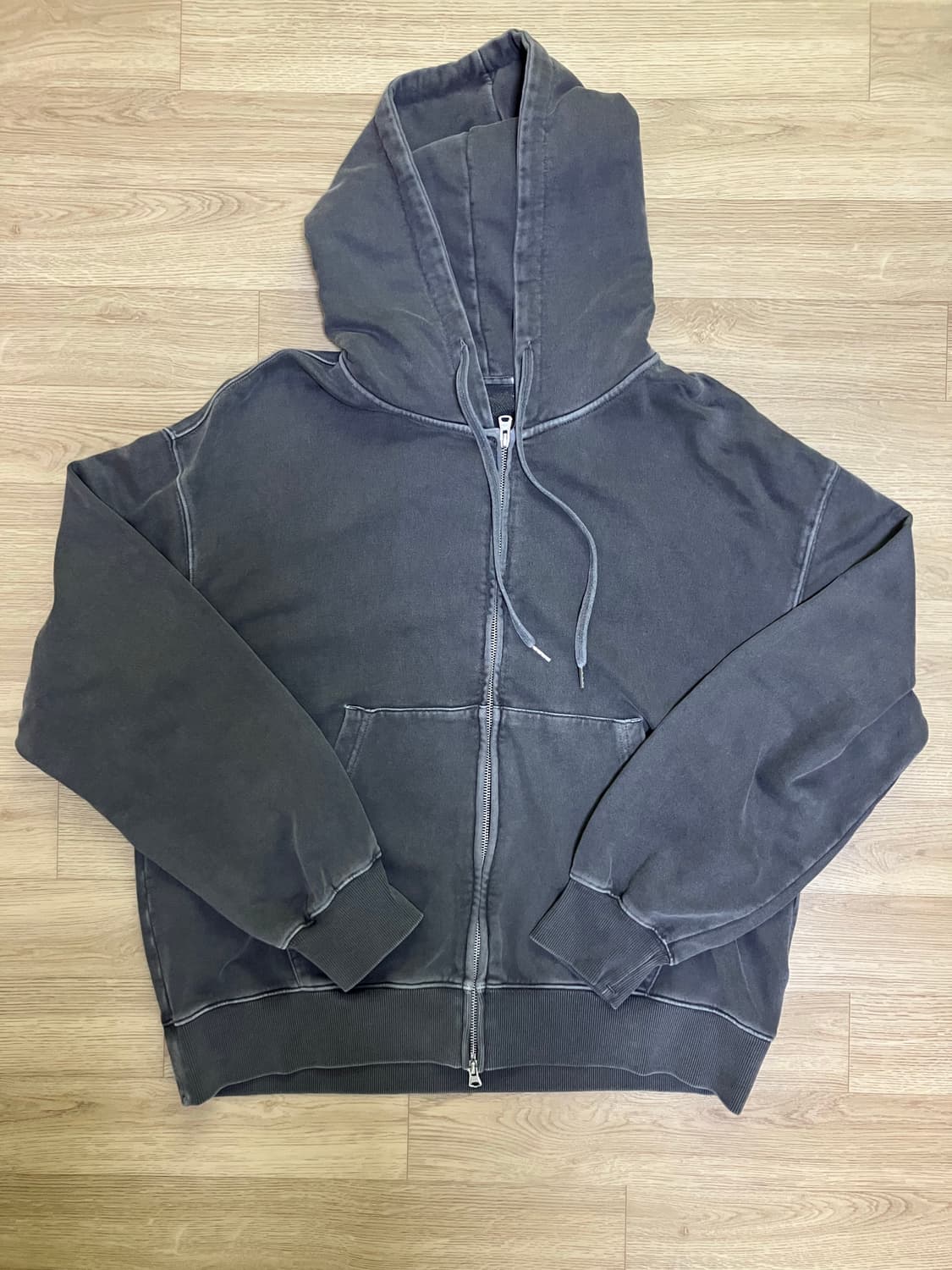 [L] 무신사 스탠다드 피그먼트 오버사이즈 후디드 스웨트 집업 상품이미지1