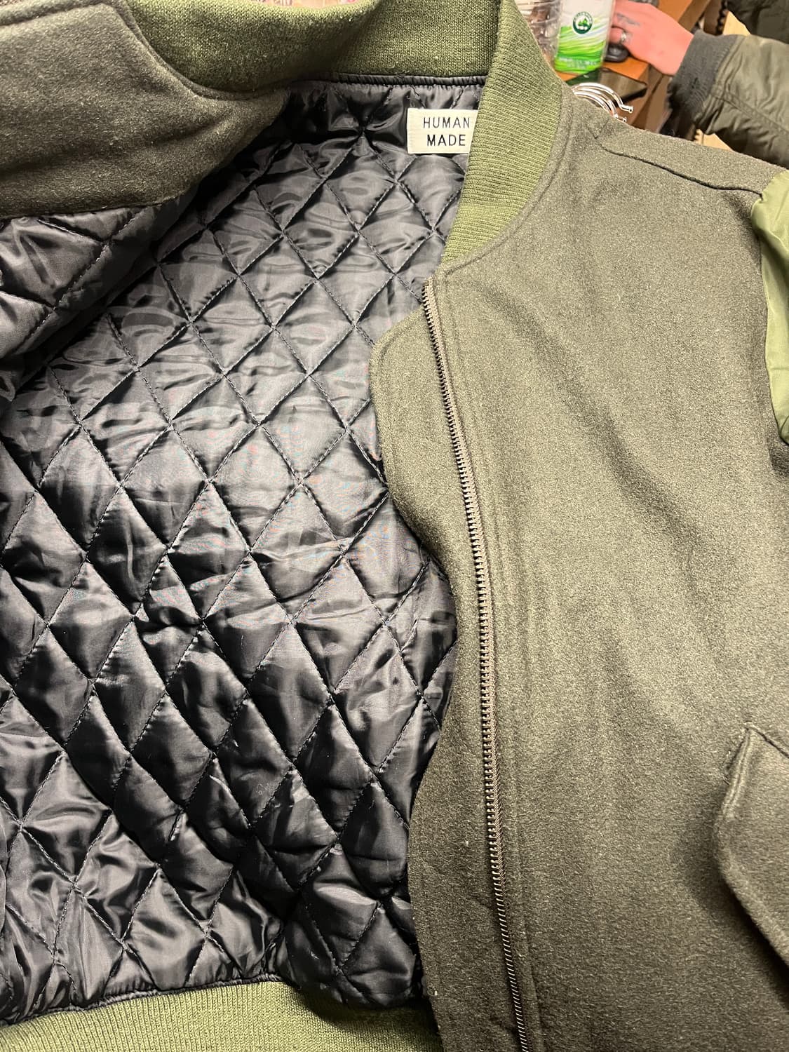 휴먼메이드 울 바디 MA-1 믹스 봄버 자켓 상품이미지4