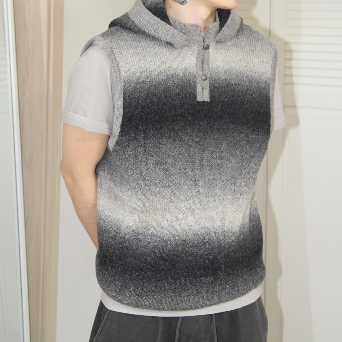 Handy craft 베스트 니트 후디 상품이미지2