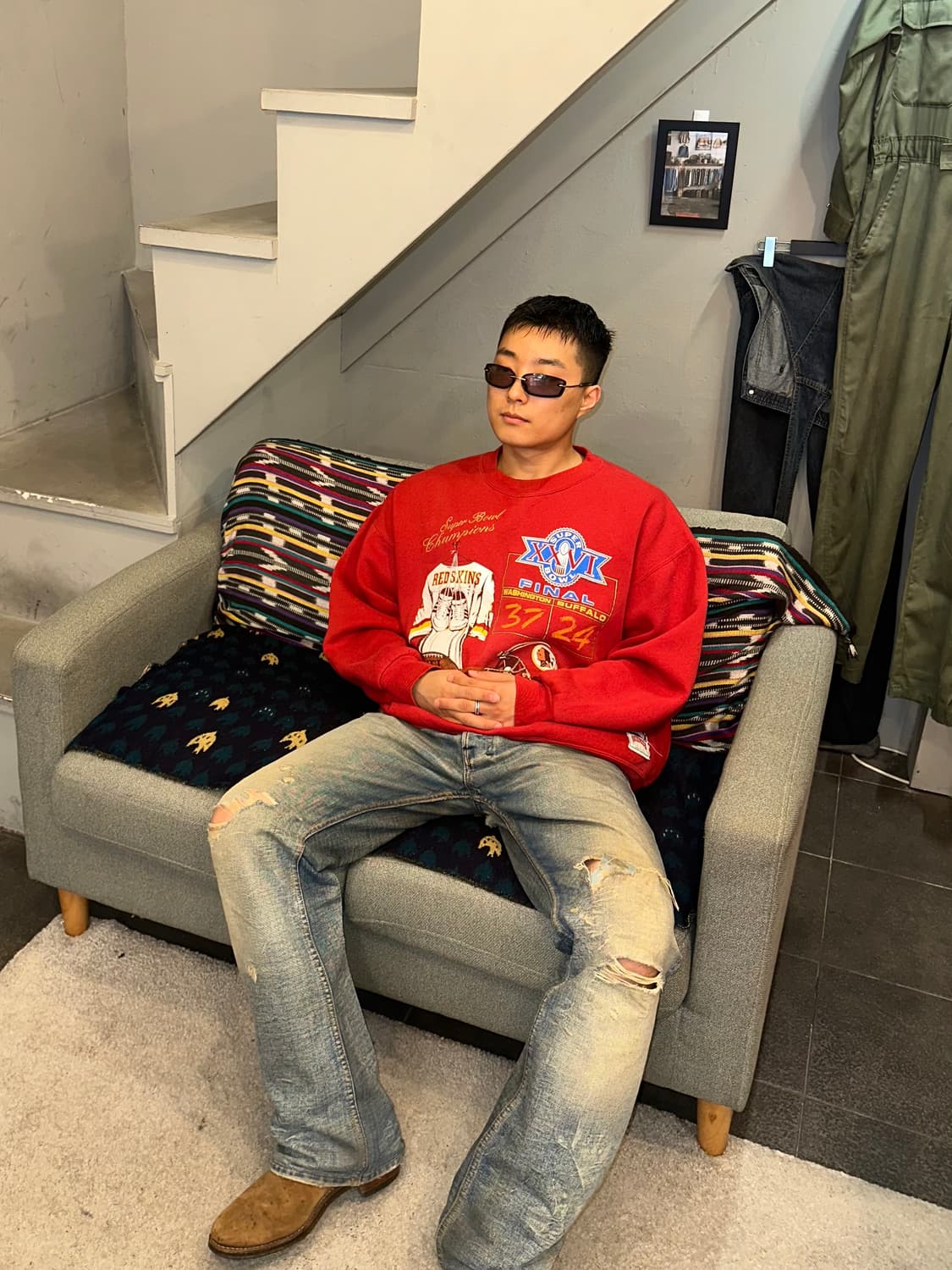 90‘s Nutmeg NFL Super Bowl logo sweat 상품이미지1