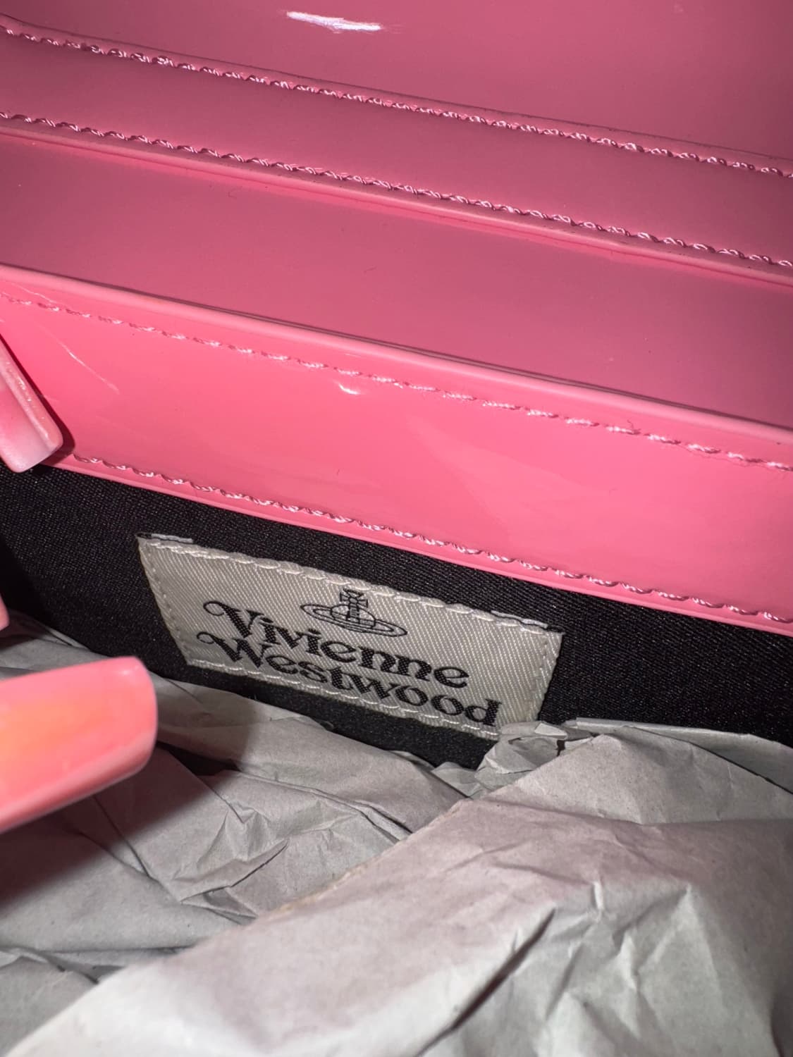 비비안웨스트우드 페이던트 핑크 숄더백 상품이미지4