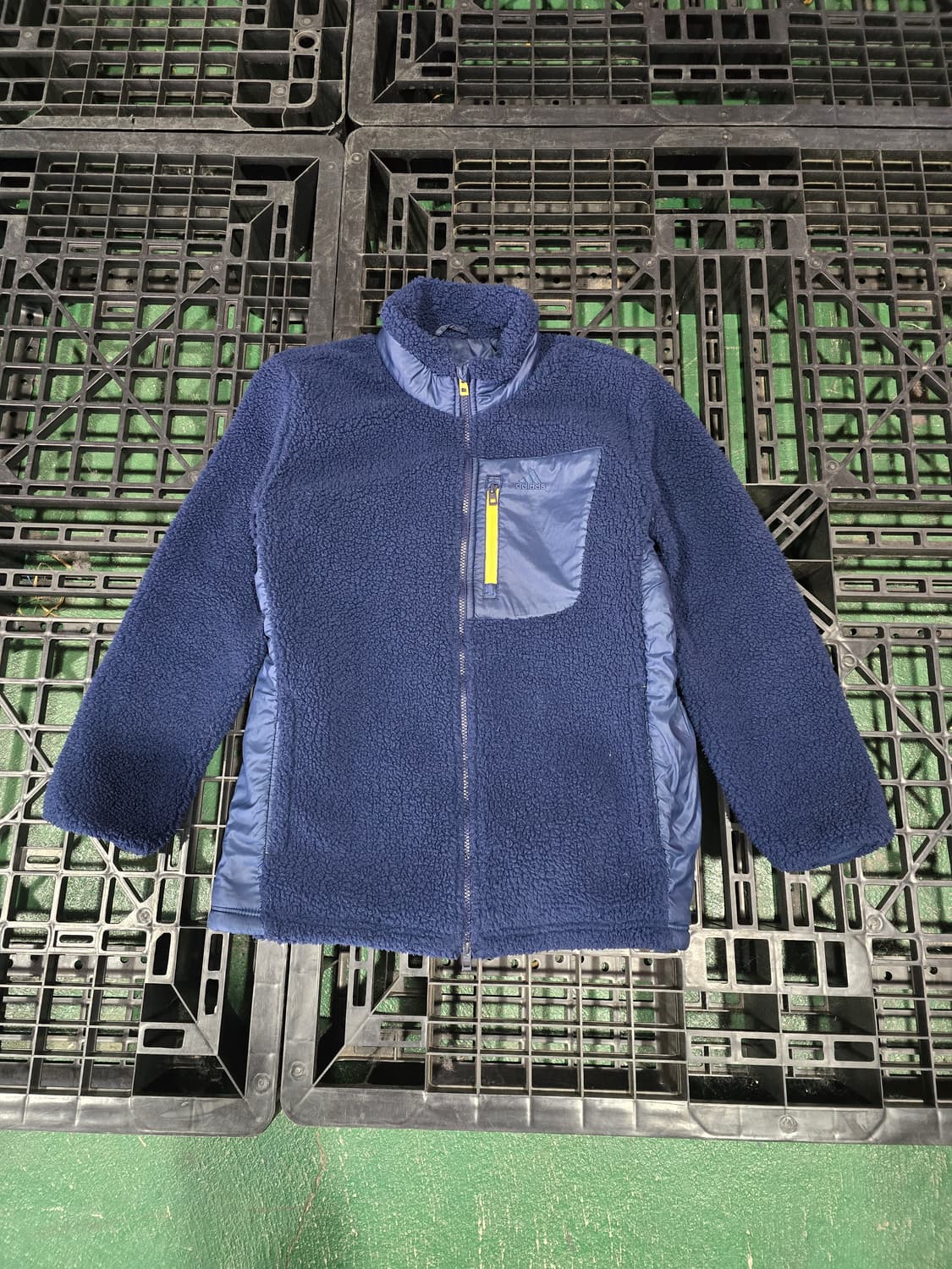 아디다스 뽀글이 플리스 자켓 XL 네이비 상품이미지1