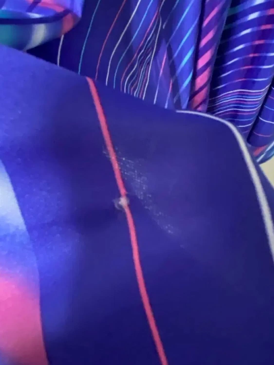 레트로 빈티지 프릴카라 리본 미디 블루 원피스 80년대 디스코 풍 상품이미지5