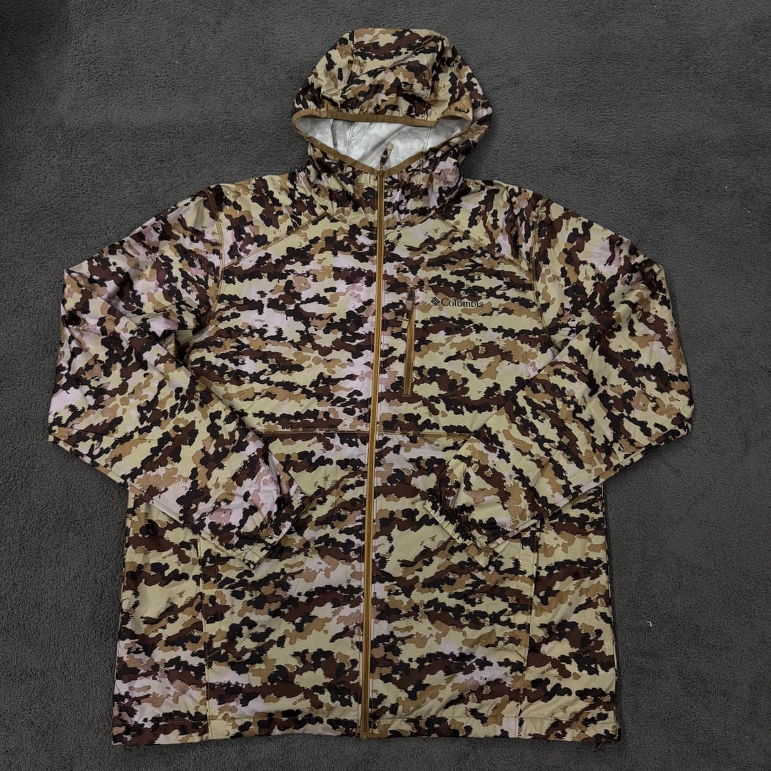 [ 정품/XXL ] 컬럼비아 카모플라쥬 후드 바람막이 자켓 상품이미지3