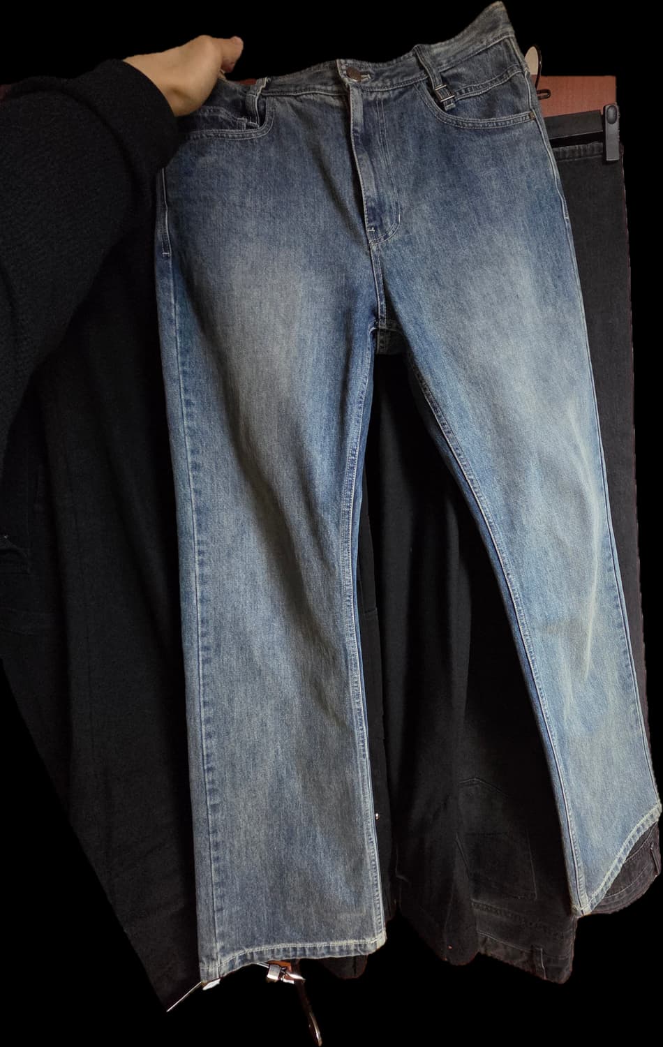우영미 24FW 롱 스트레이트 데님 블루 48사이즈 상품이미지3