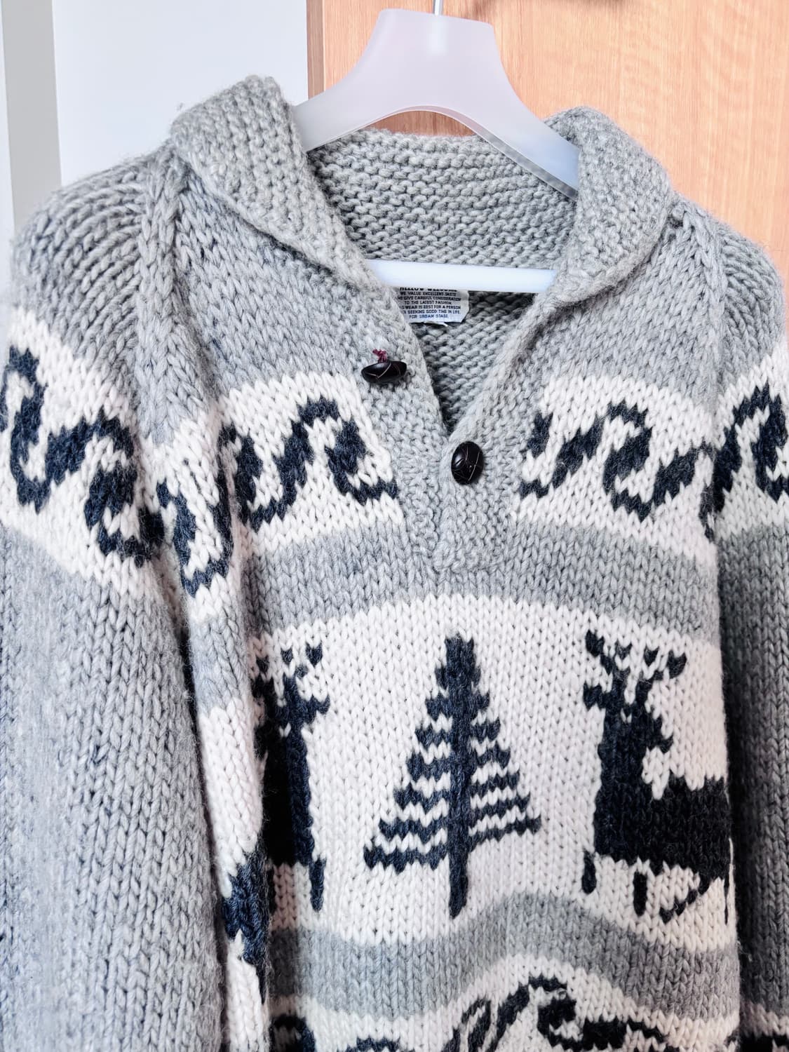 빈티지 대장템 그레이 사슴 코위찬 니트 상품이미지5