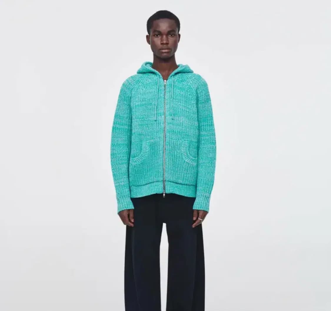 애프터프레이 인타르시아 니트 후드집업 s사이즈 상품이미지1