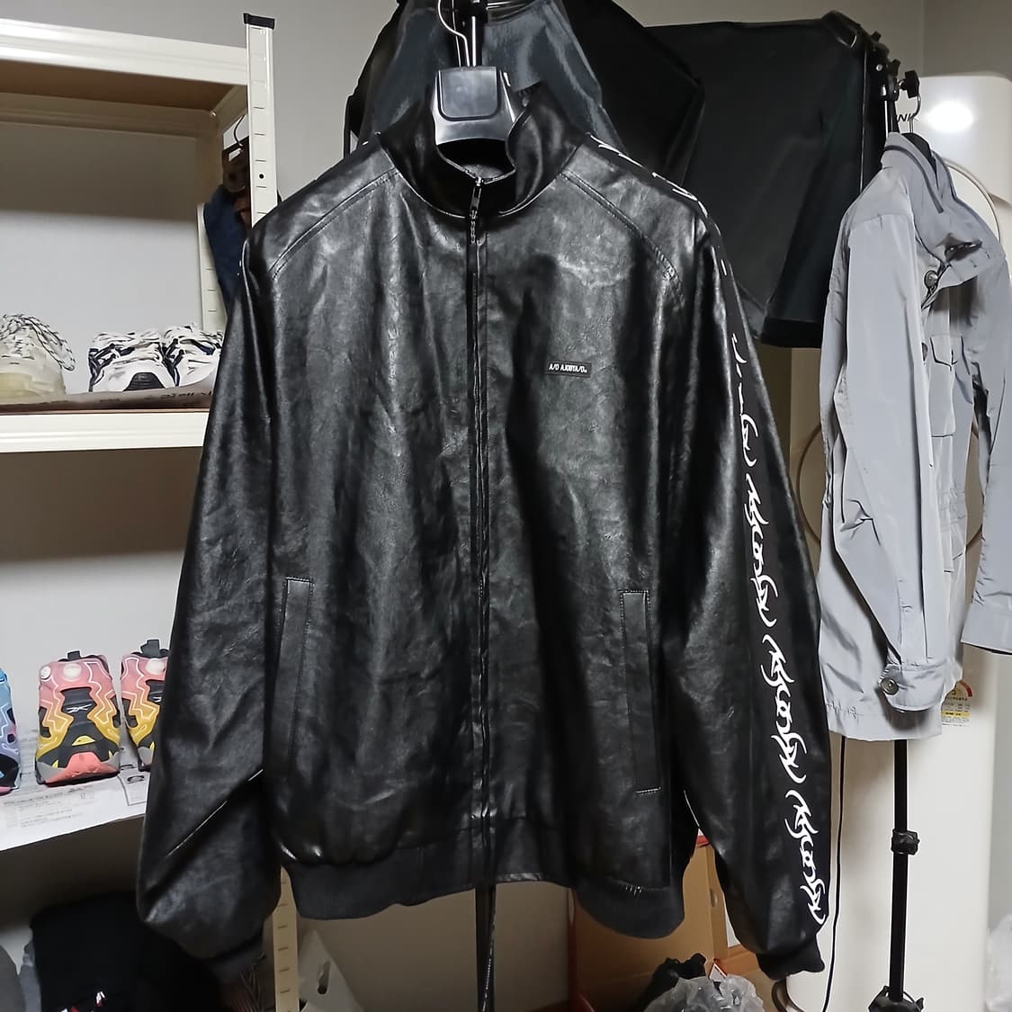 아조바이아조 레더 트랙 박시핏 자켓 가죽 상품이미지8