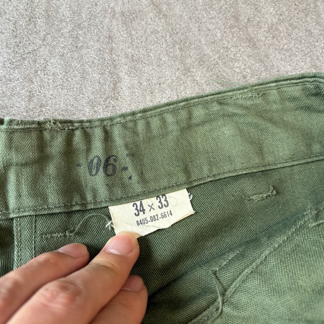 60s U.S Army OG-107 퍼티그 팬츠 상품이미지5