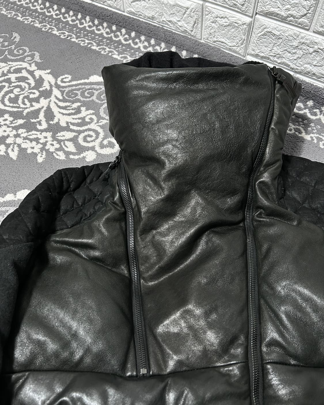 TIME 하이넥 램스킨 패딩 자켓 상품이미지2