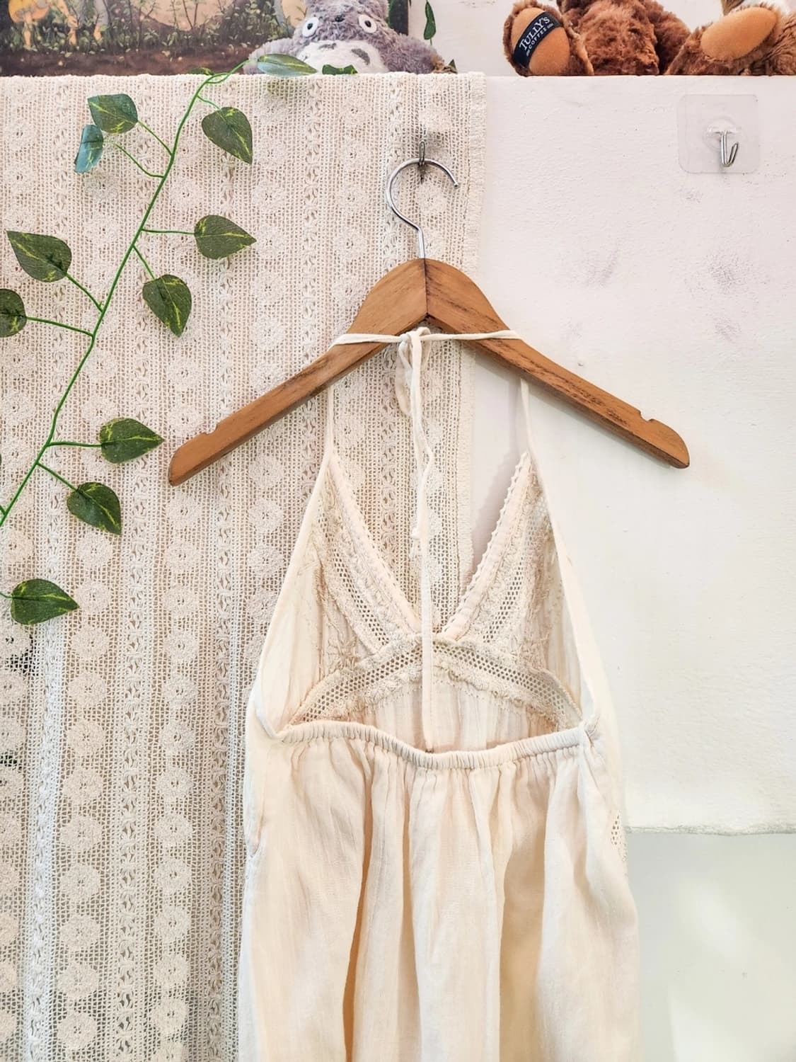 빈티지 ray beams 자수 홀터넥 원피스 블라우스 상품이미지6