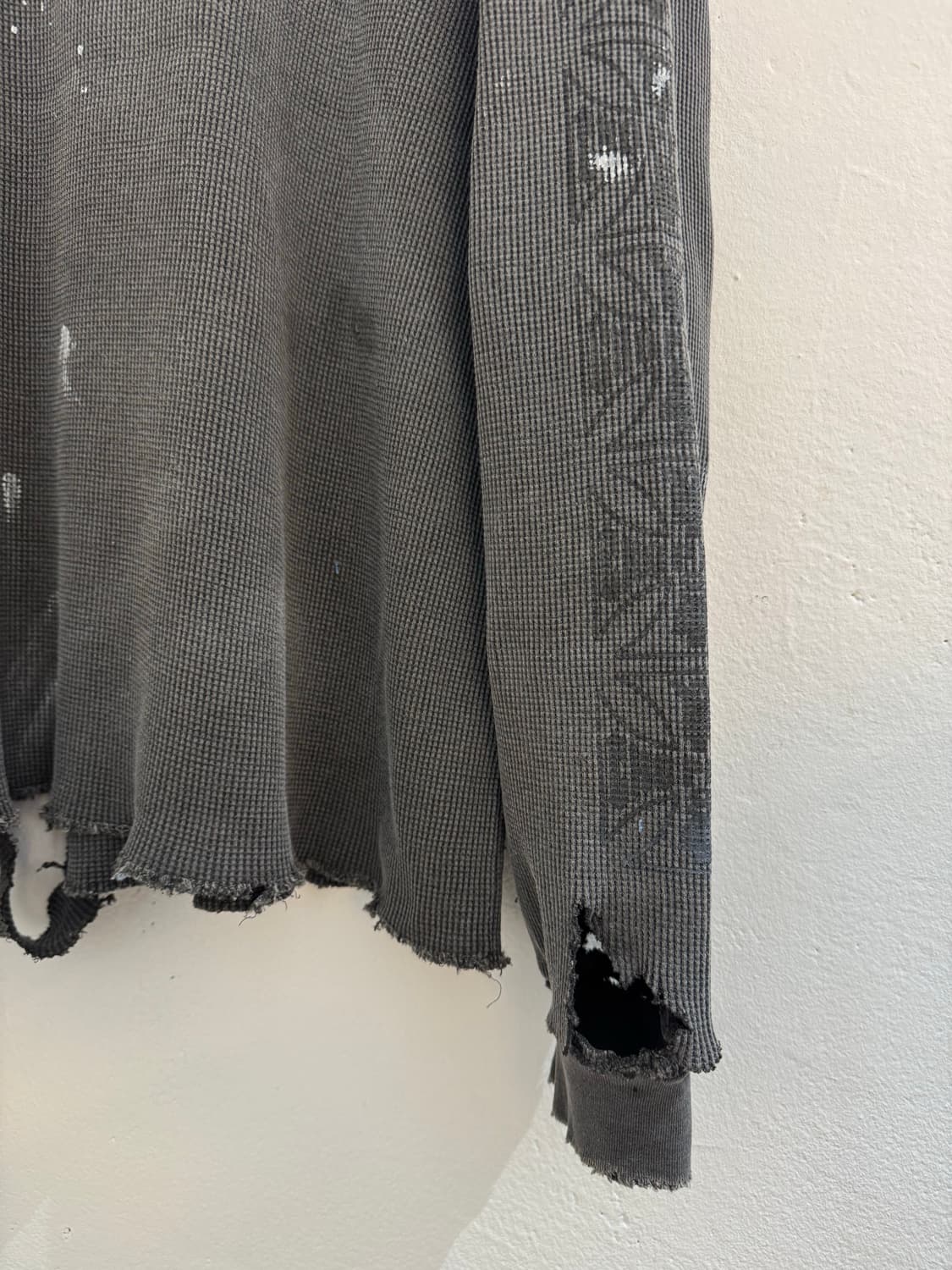 빈티지 커스텀 웨스트 와플긴팔 상품이미지5