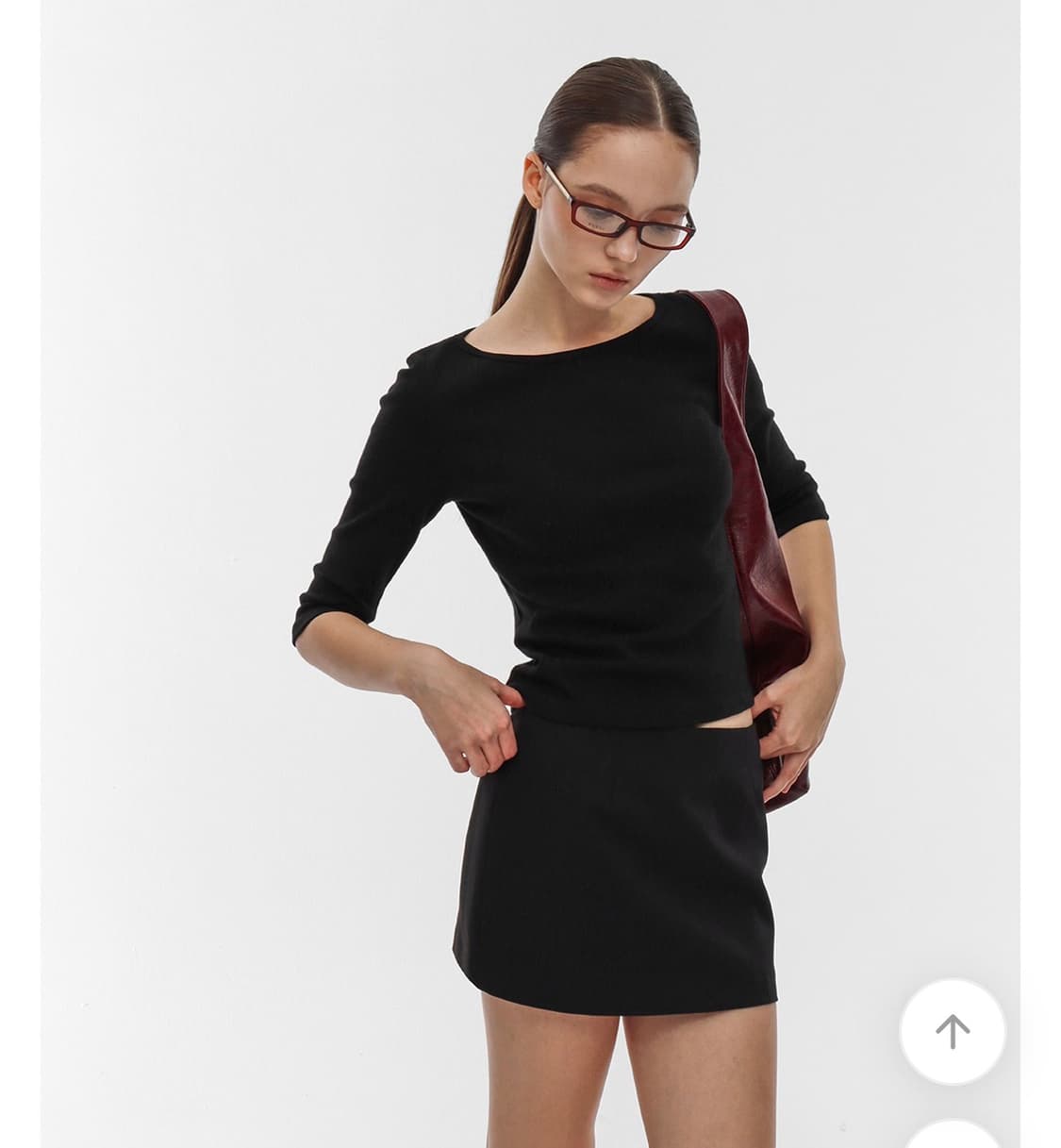 블랙업 보트넥 7부티 상품이미지1