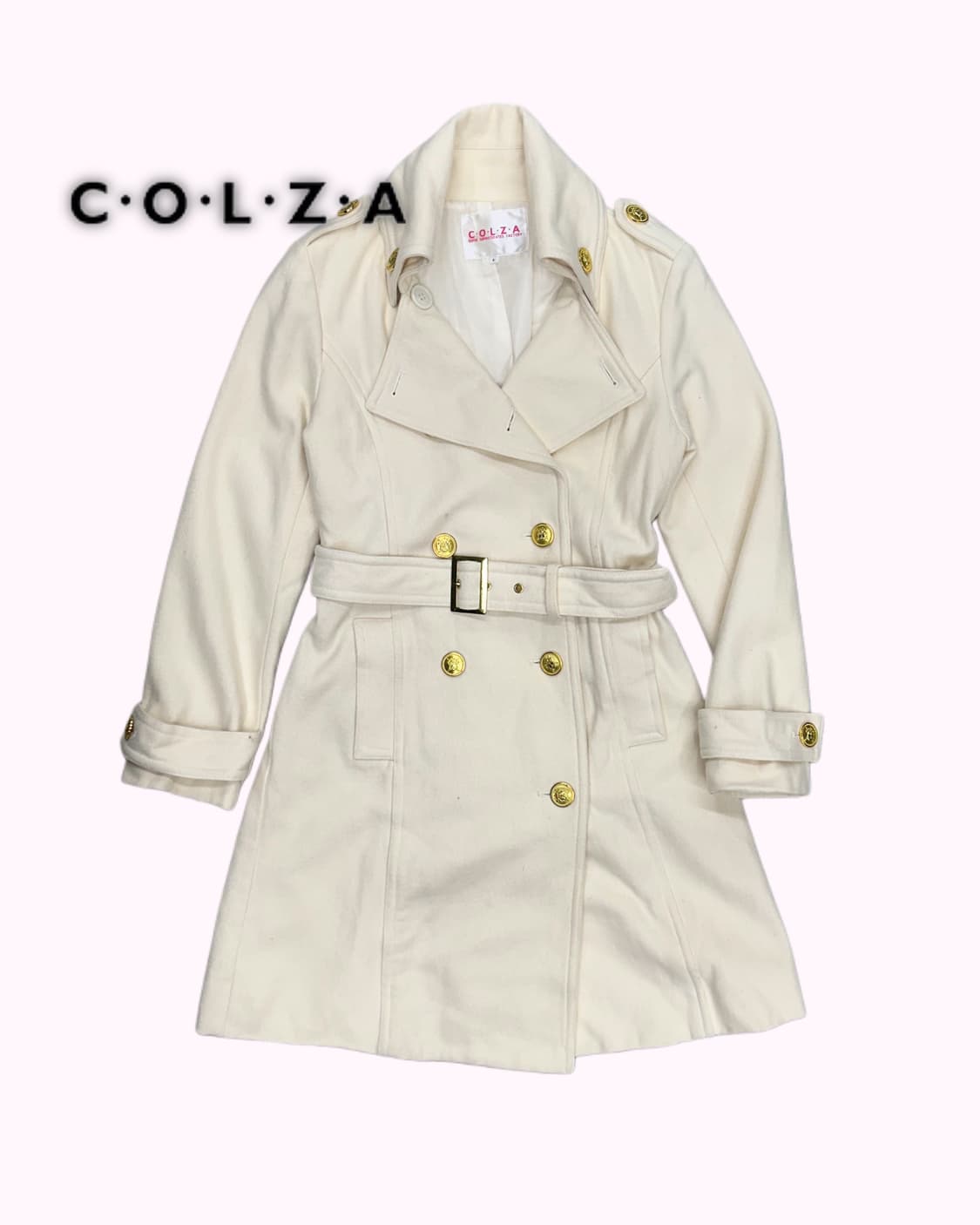 ivory belted double coat 상품이미지1