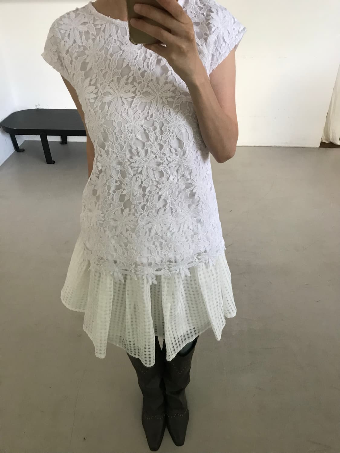 vintage ivory lace top 상품이미지1
