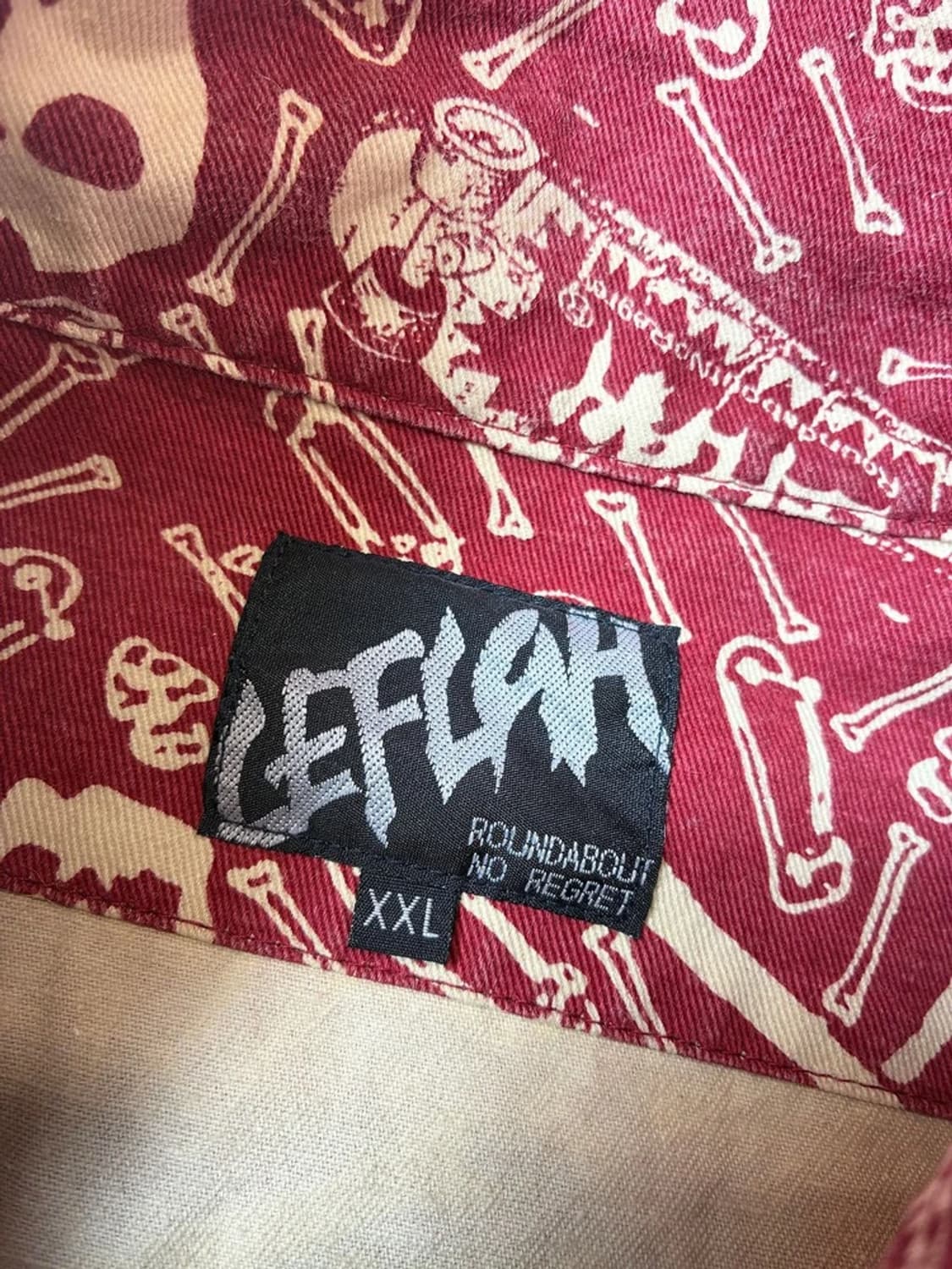 레프라 Leflah 스컬 패턴 하와이안 워크 자켓 PN8878 상품이미지8