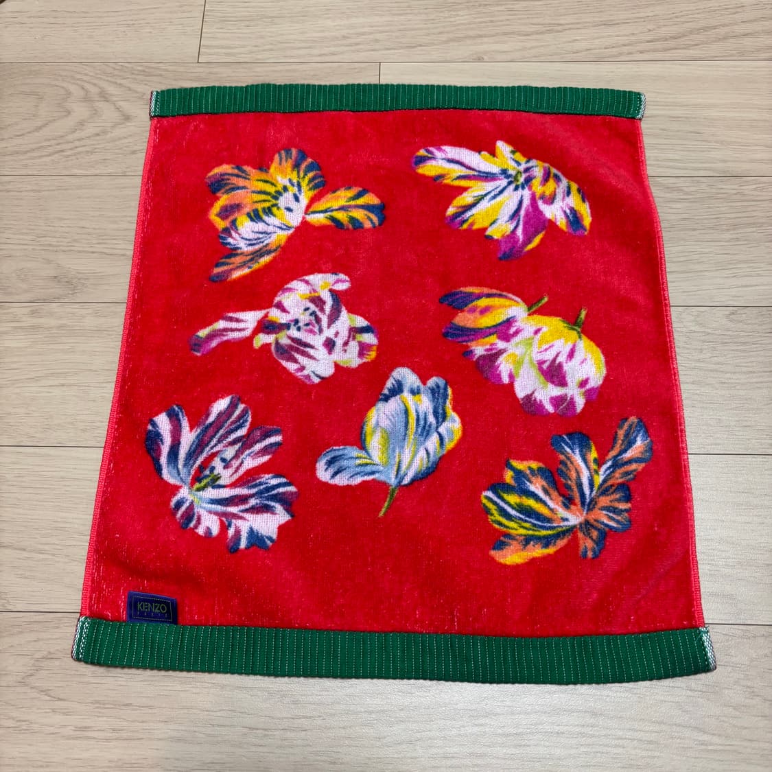KENZO 겐조 플라워 패턴 타월 손수건 일본제 상품이미지1