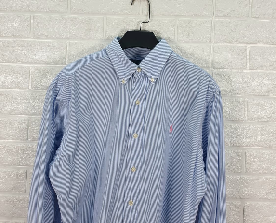 [105]랄프로렌 핑크 포니 스트라이프 셔츠 상품이미지4