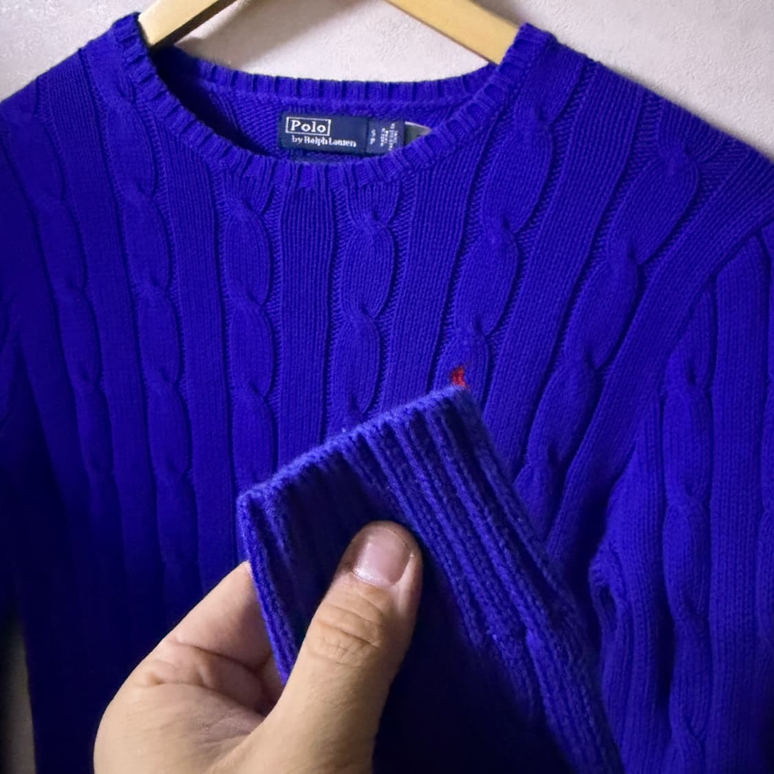 폴로 랄프로렌 케이블 니트 코튼 스웨터 S (55정도) 상품이미지4