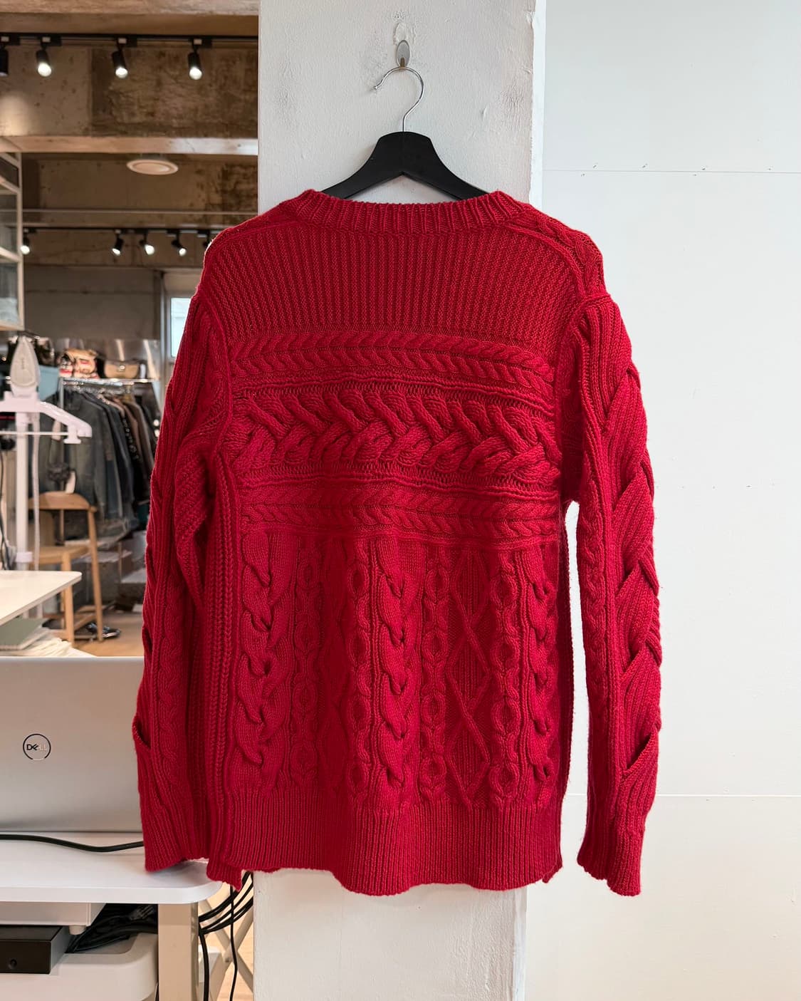 버버리 레드 아란 캐시미어혼방 니트  상품이미지7